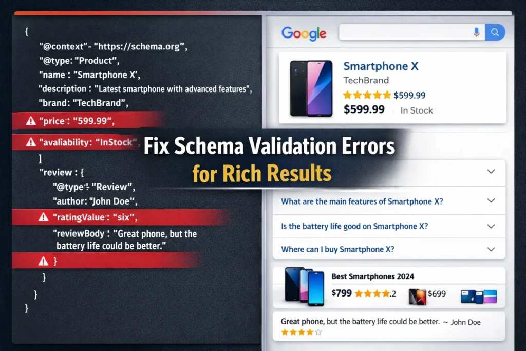 Fixing Schema Validation Errors