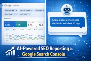 Google Search Console AI-powered configuration feature for performance reporting