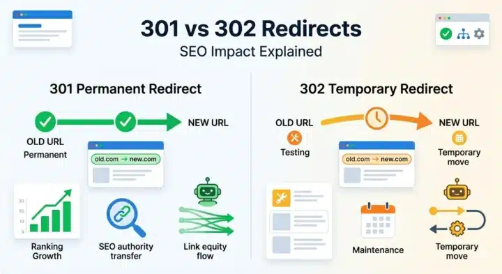 301 vs 302 Redirects